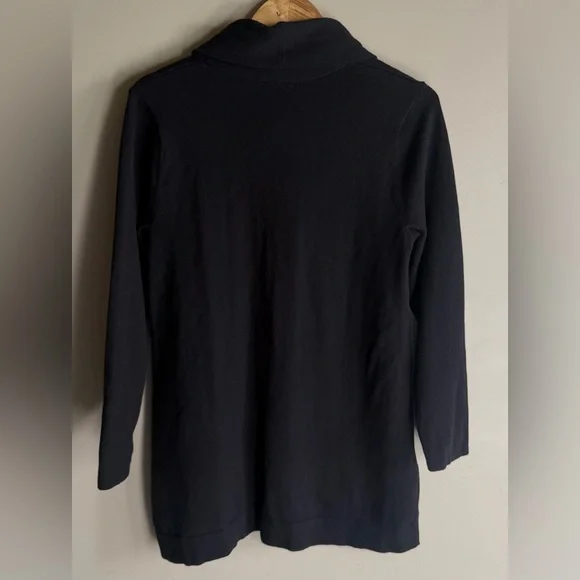 J.Jill Black Cowlneck Tunic Sweater Size M - Picture 2 of 8